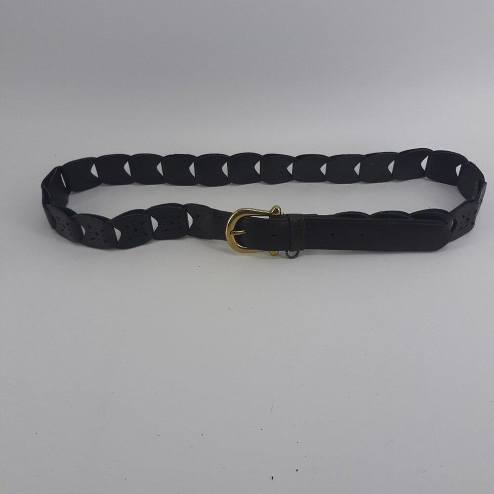 Faded Glory XL Dark Brown Genuine Leather Links Casual Y2K